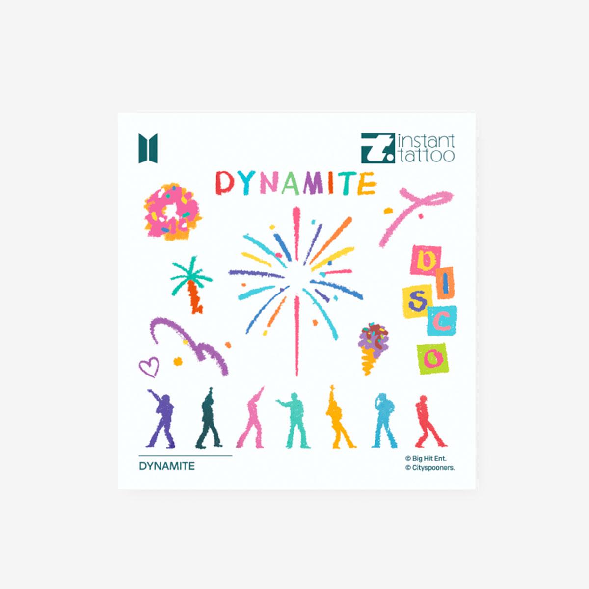 BTS Dynamiteタトゥースティッカー