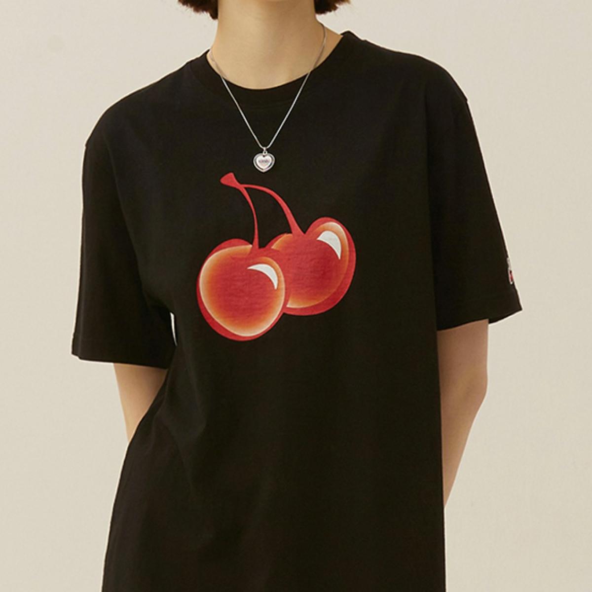 大櫻桃LOGO短袖T恤（黑色）