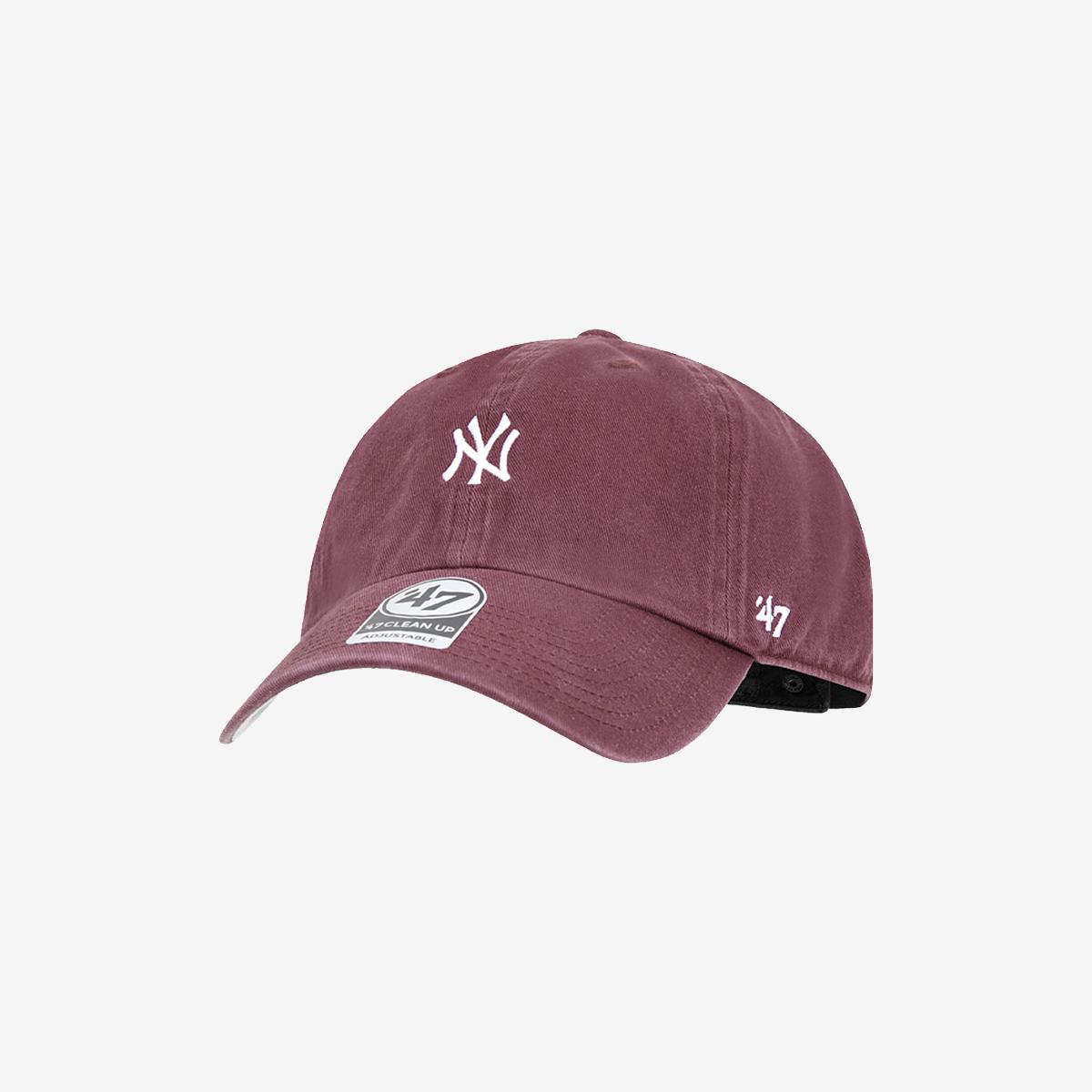 紐約洋基隊小LOGO棒球帽（酒紅色）