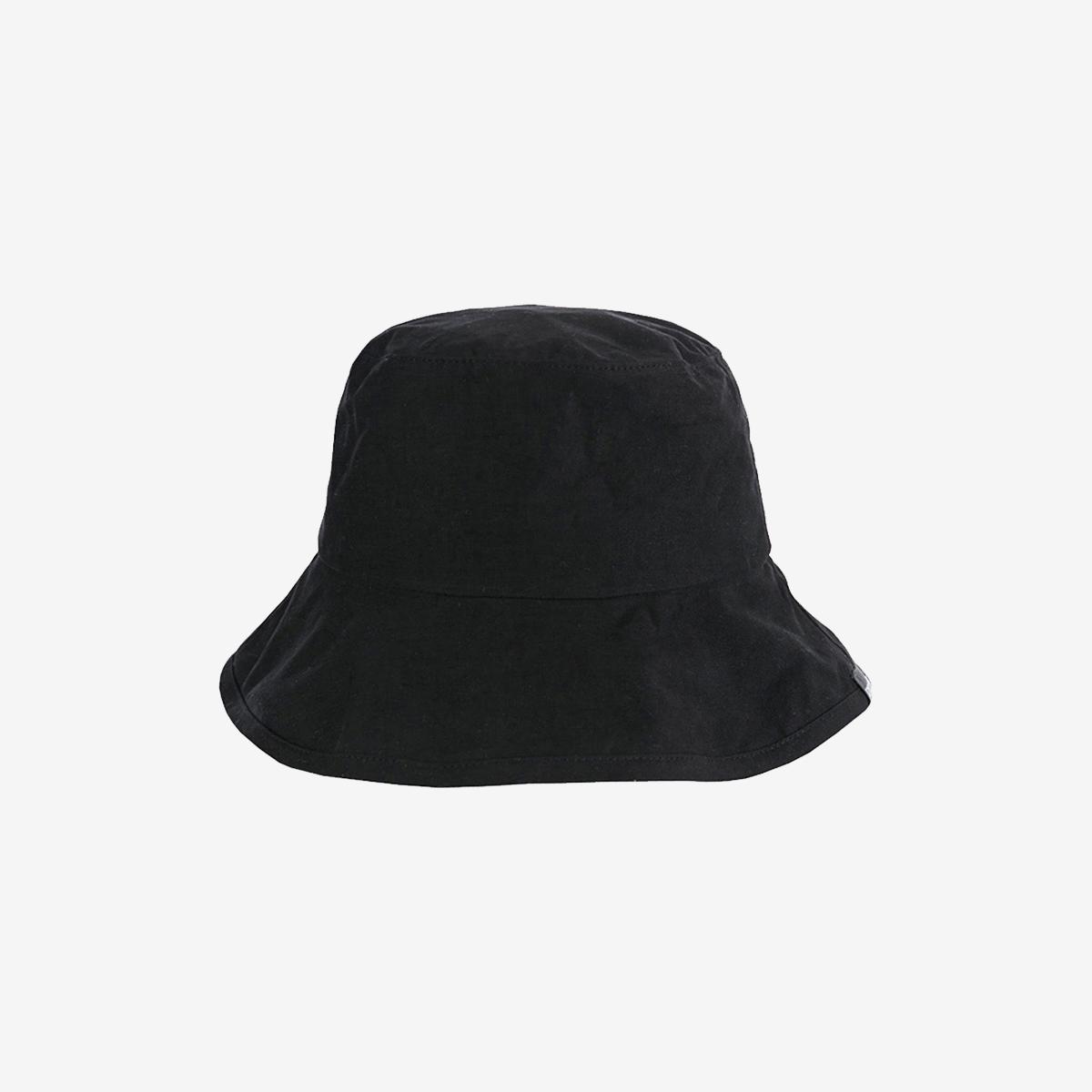 寬簷水洗漁夫帽（黑色）