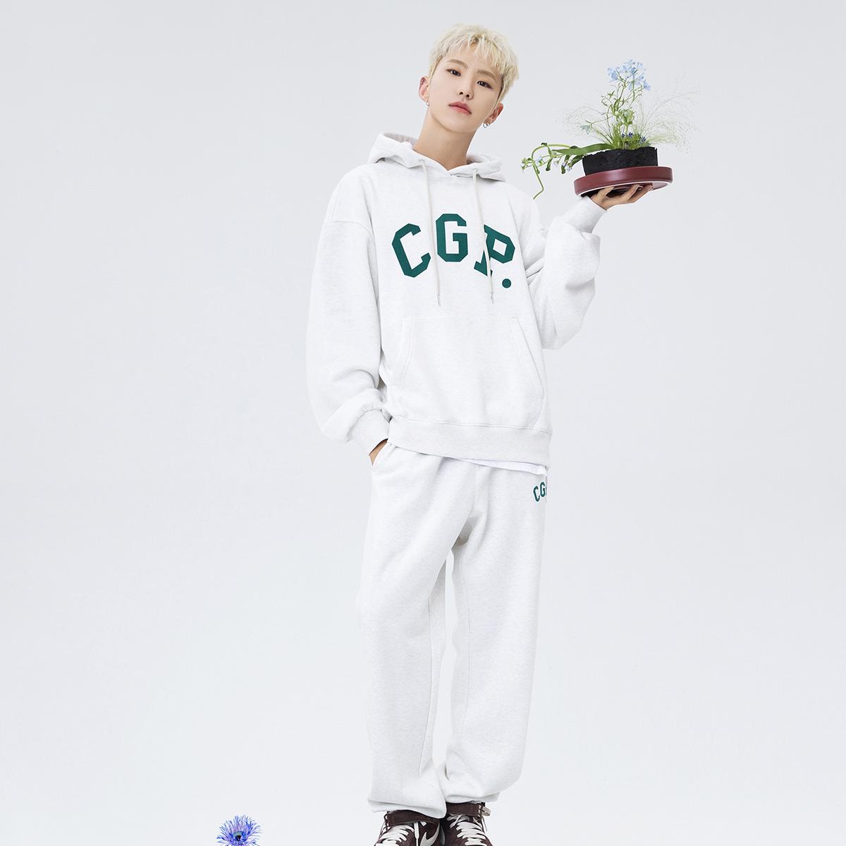 《SEVENTEEN Hoshi同款》CGP簡約Logo帽T運動套裝