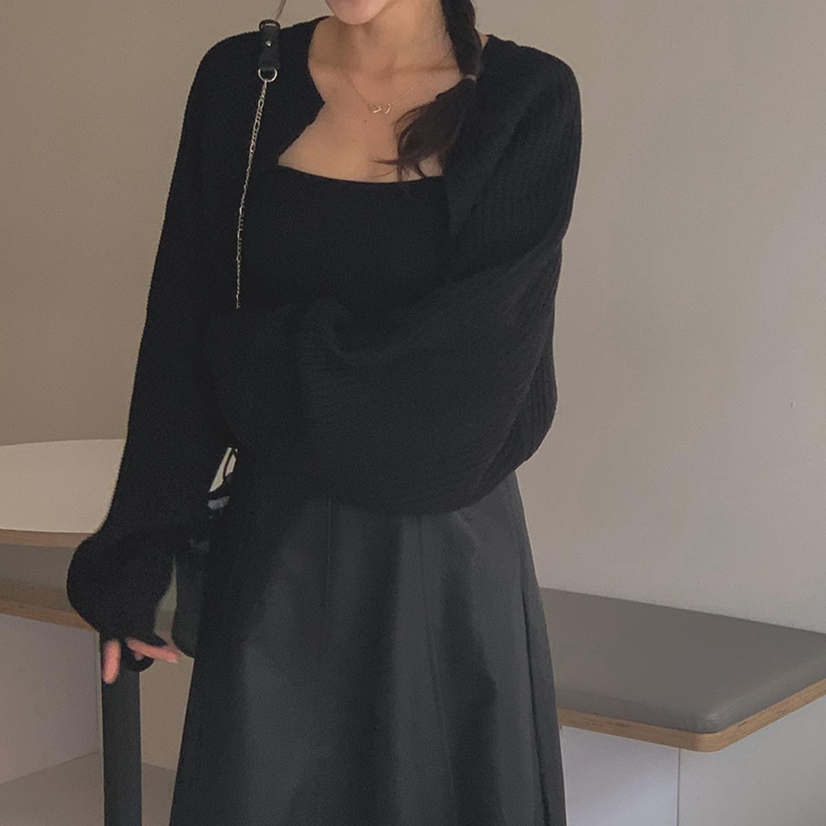 Anna Bolero針織外套（黑色）