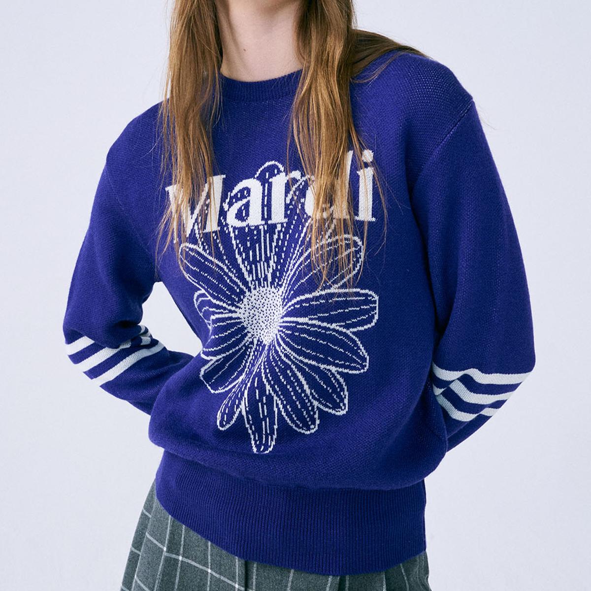 MARDI FLOWER針織上衣（紫色）