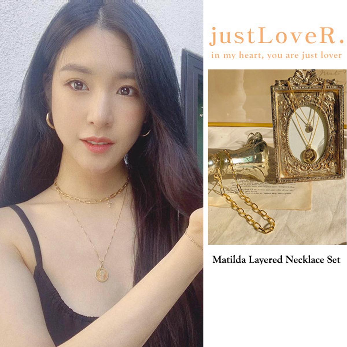 《BLACKPINK Rose’&TWICE MOMO同款》Matilda 3入項鍊組（金色-大,小硬幣+鎖鏈）