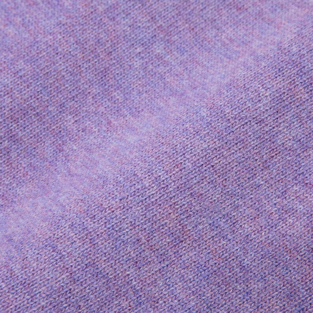 大LOGO圓領針織毛衣（薰衣草紫）