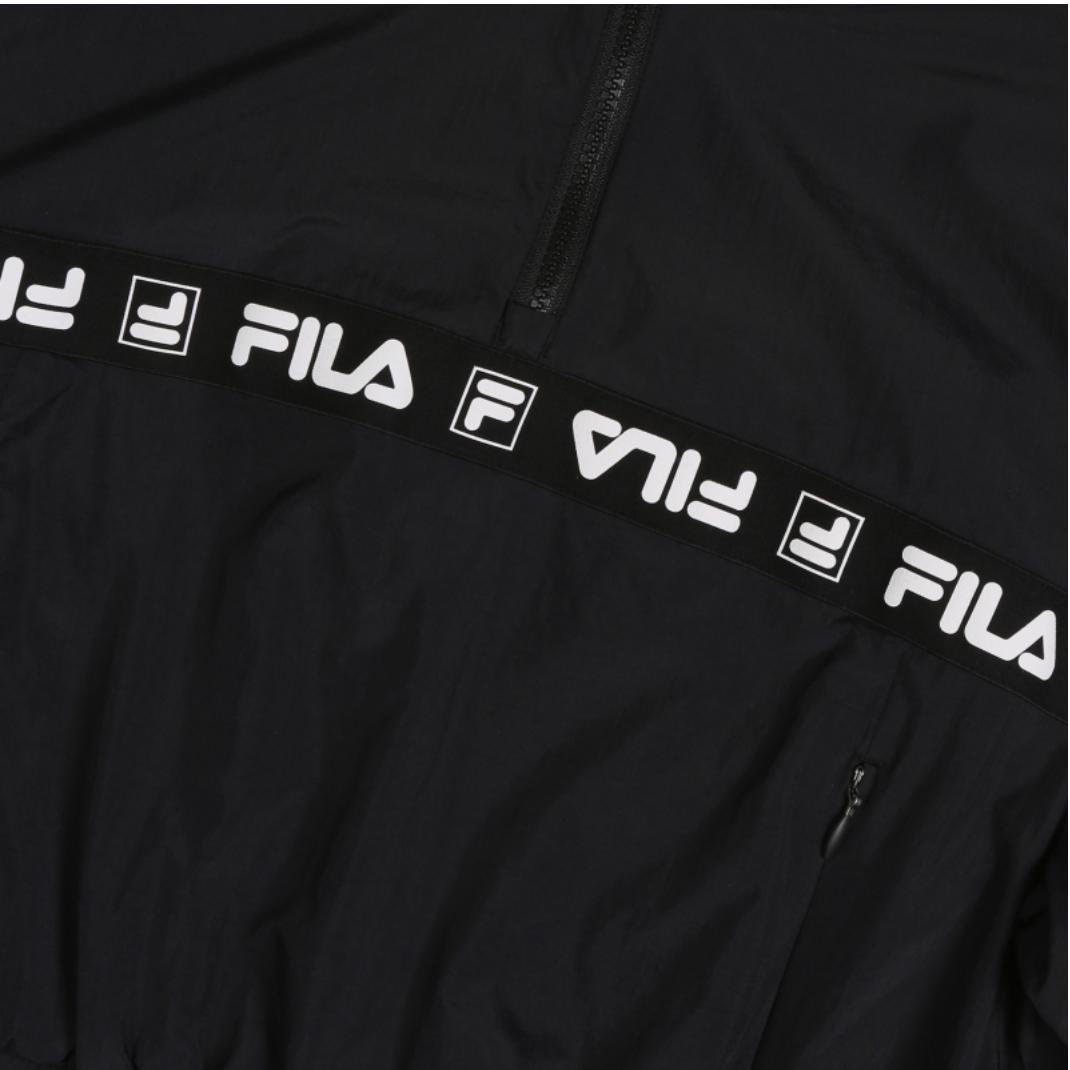 korean fila studio tape jacket close up on tape with fila logo