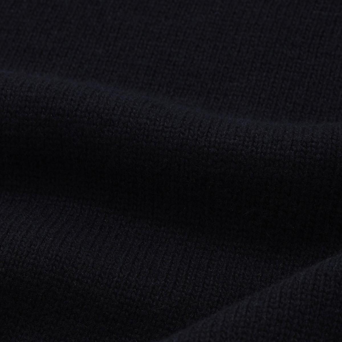 C字LOGO羊毛針織毛衣（海軍藍）
