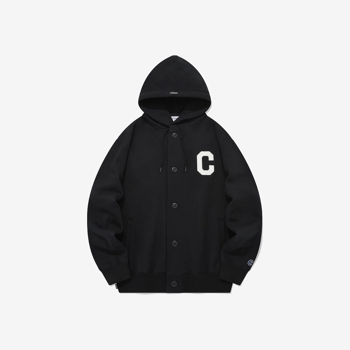 C Logo排扣連帽外套