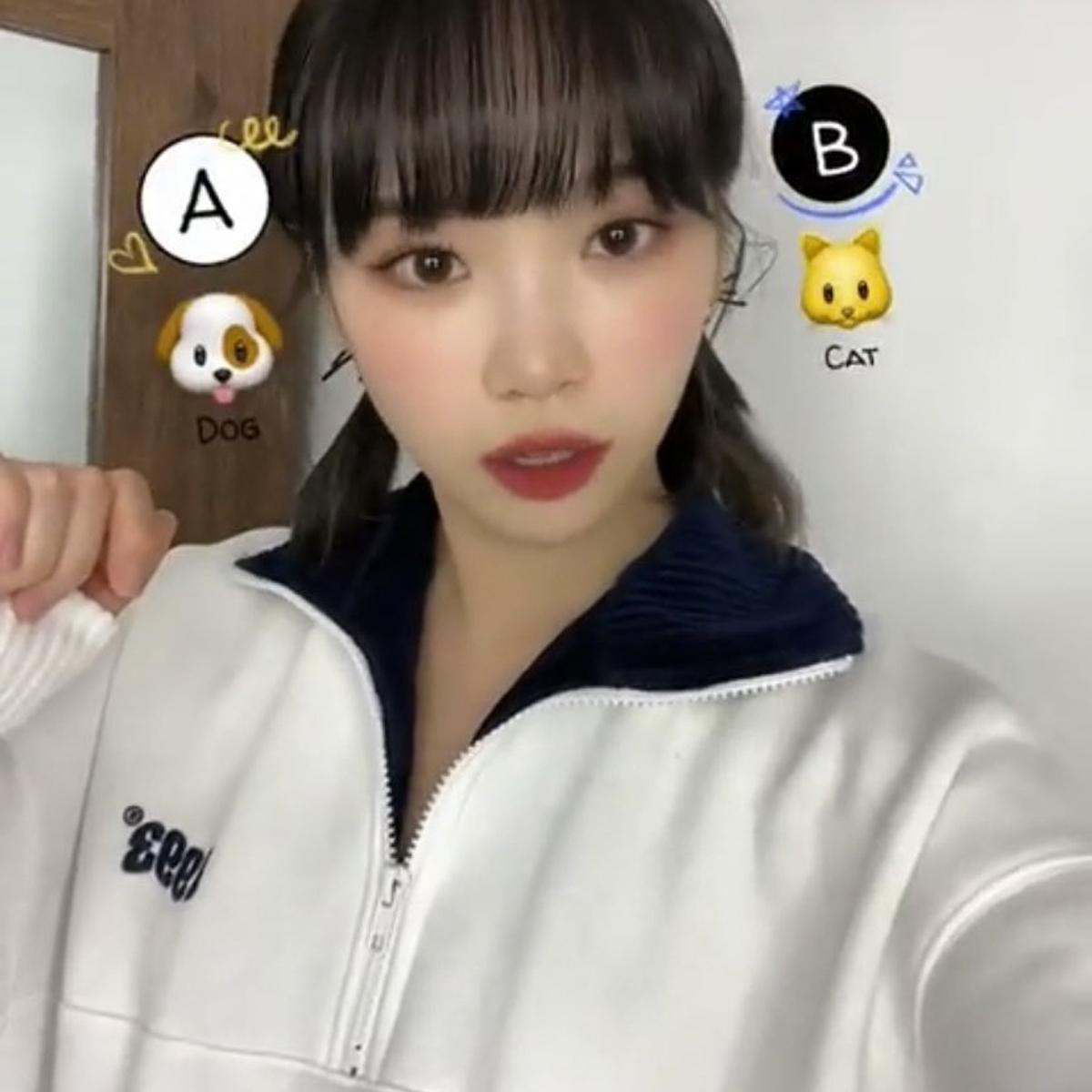 《LE SSERAFIM 采源&ONF U同款》復古半拉鍊刷毛大學T（白色）