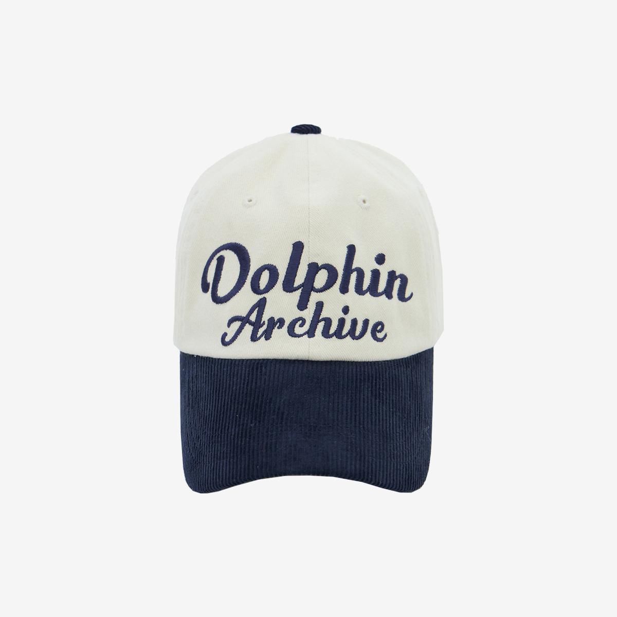 《BTS V同款》Dolphin Archive雙色棒球帽（海軍藍）