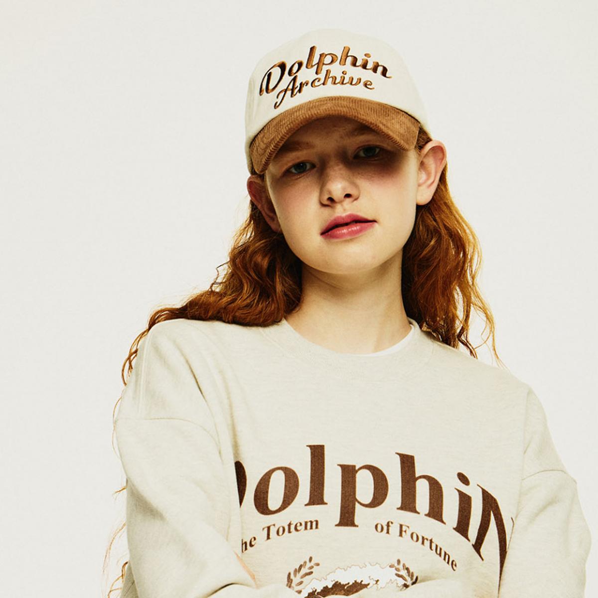 《BTS V同款》Dolphin Archive雙色棒球帽（咖啡色）
