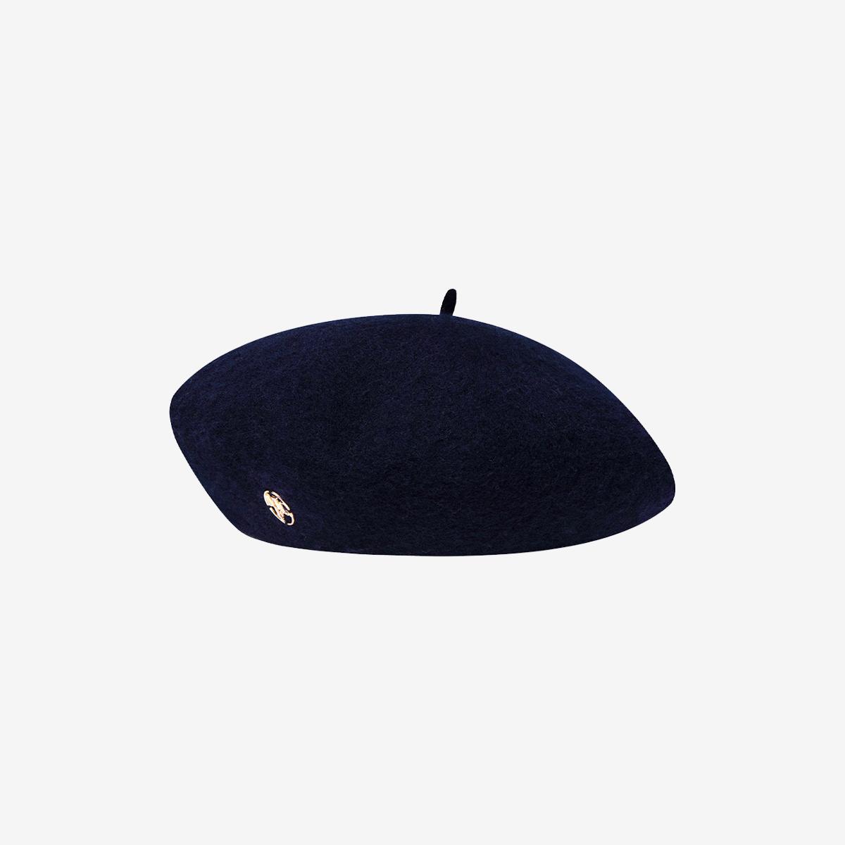 《高允貞同款》金屬圓環LOGO貝雷帽（海軍藍）