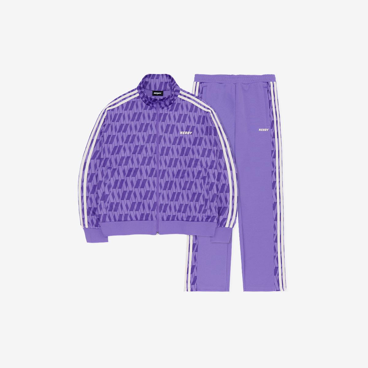 《少女時代 太妍同款》DNA滿版花紋運動套裝（紫色）