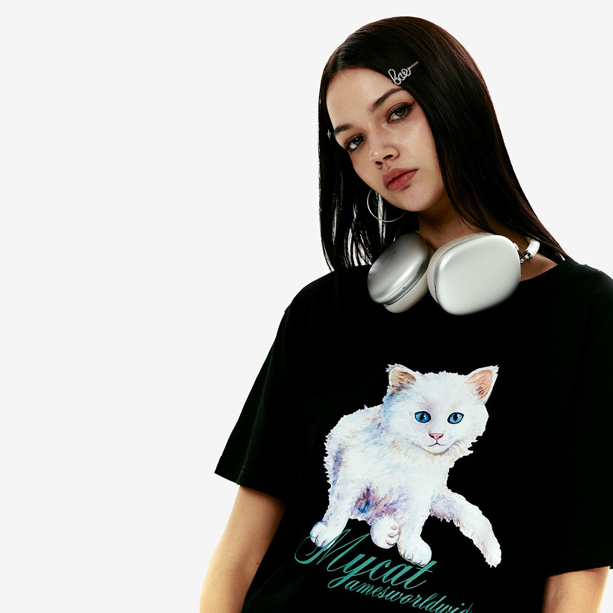MY CAT短袖T恤