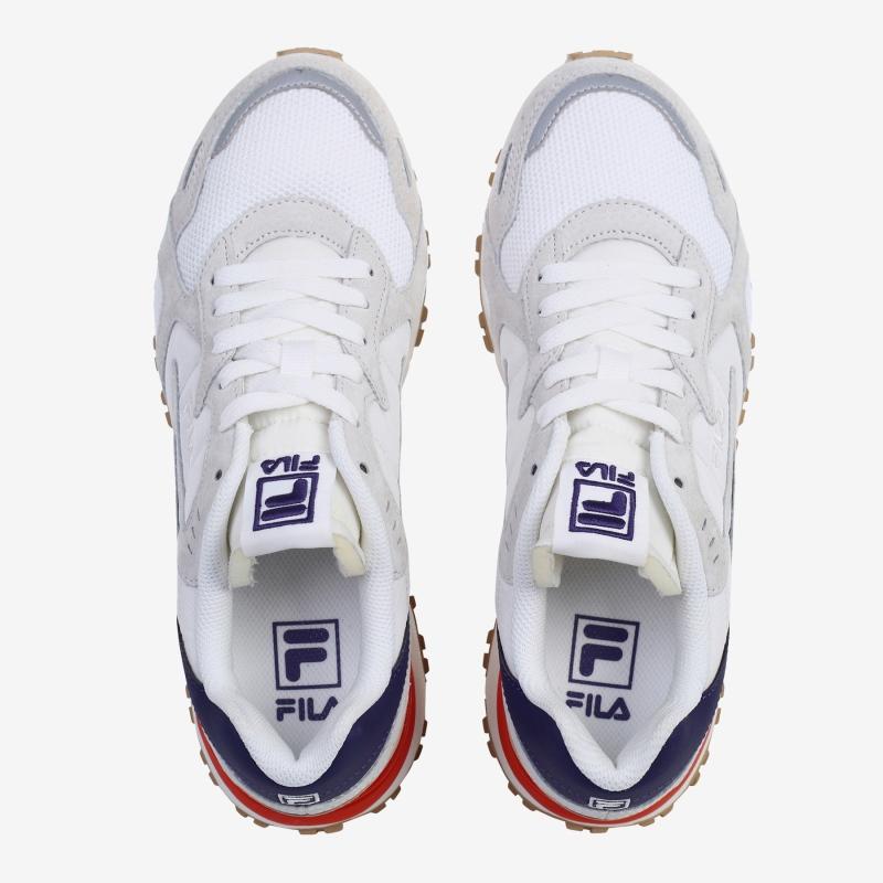 fila korea zagato red and blue top view of sneakers