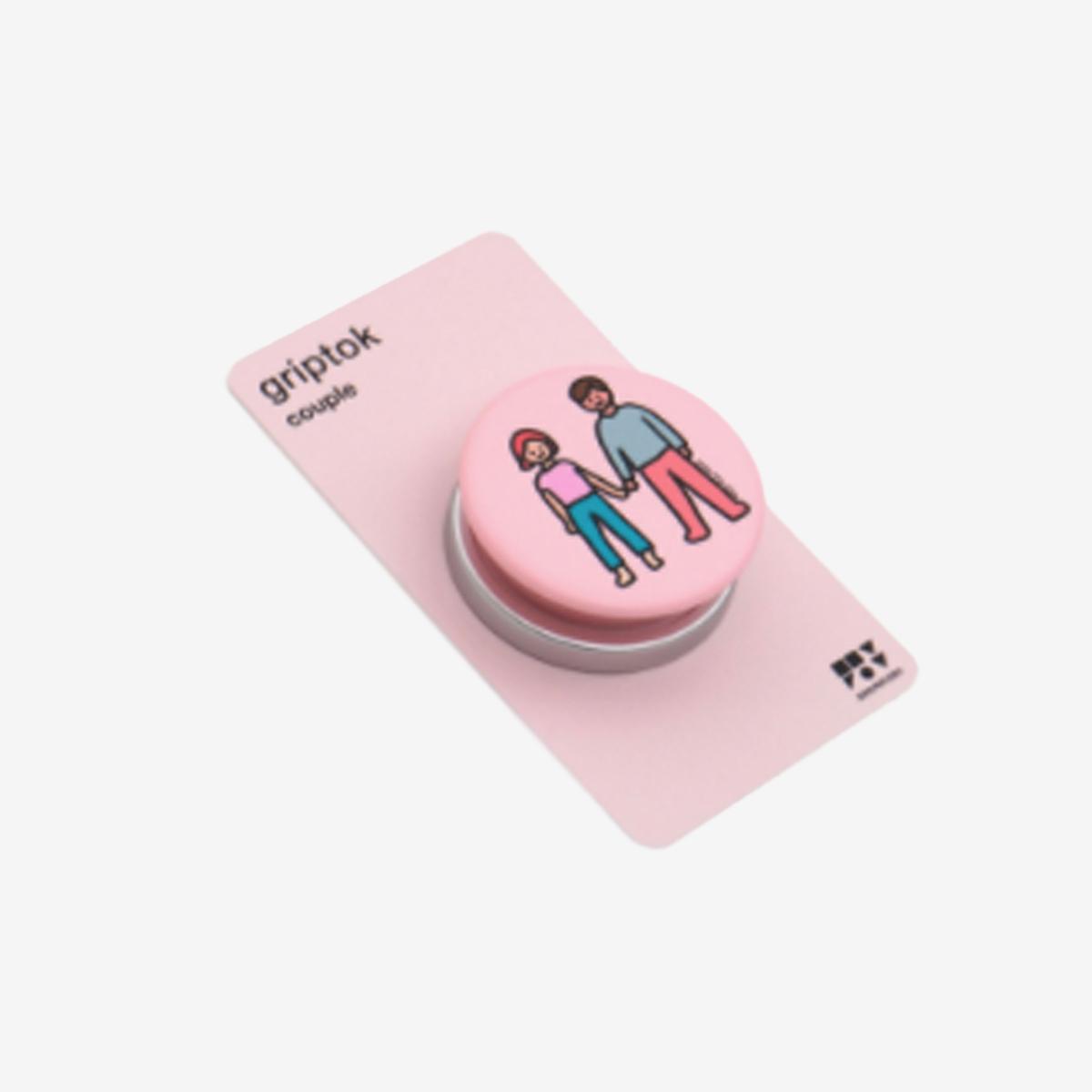 可愛造型手機指環支架（Couple Pink）