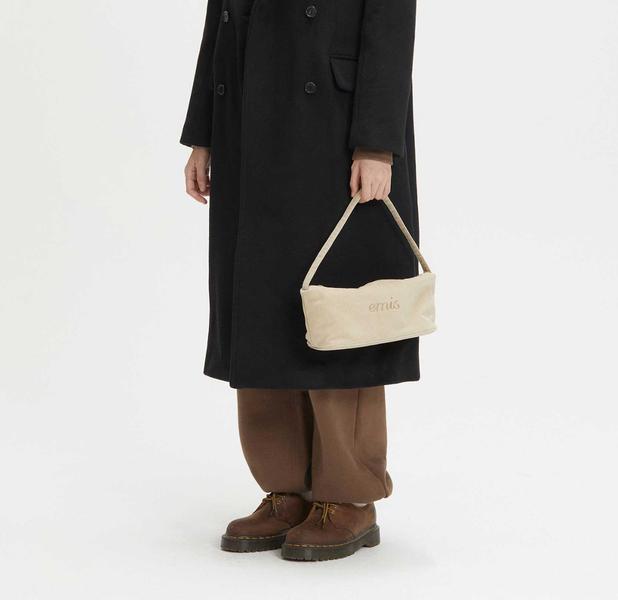 EMIS CORDUROY DAILY LONG HOBO BAG-BEIGE (Creatrip)
