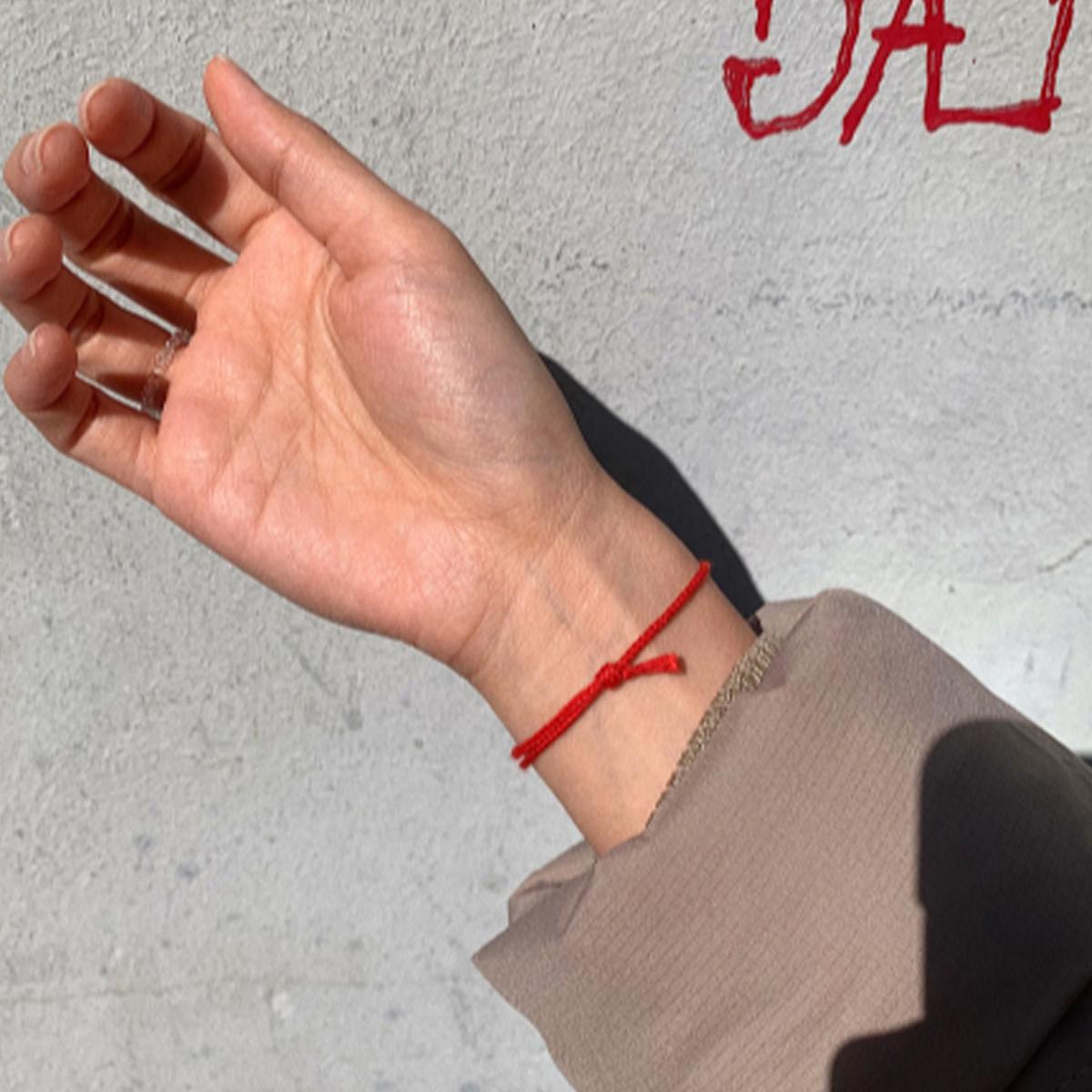 ⟪BTS V同款⟫編織手環（SINGLE ORIGINAL）（紅色）