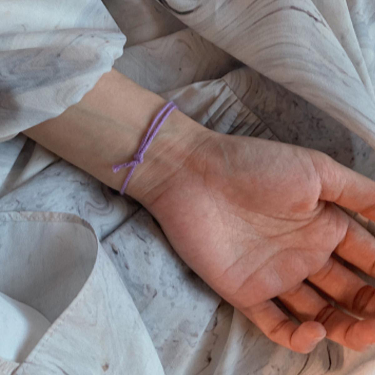 ⟪BTS V同款⟫編織手環（SINGLE ORIGINAL）（淺紫色）