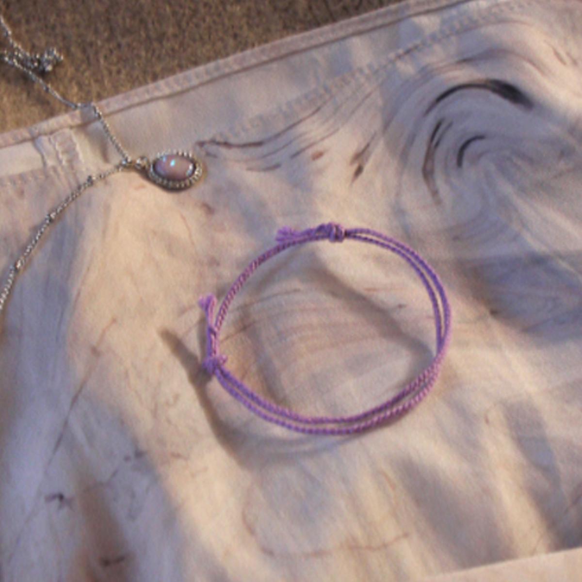 ⟪BTS V同款⟫編織手環（SINGLE ORIGINAL）（淺紫色）