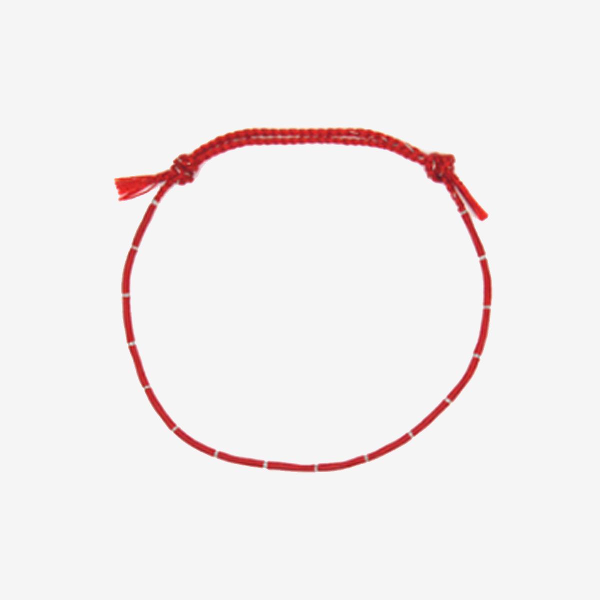 ⟪BTS V&SUGA同款⟫編織手環（Silver Dragon）（紅色）