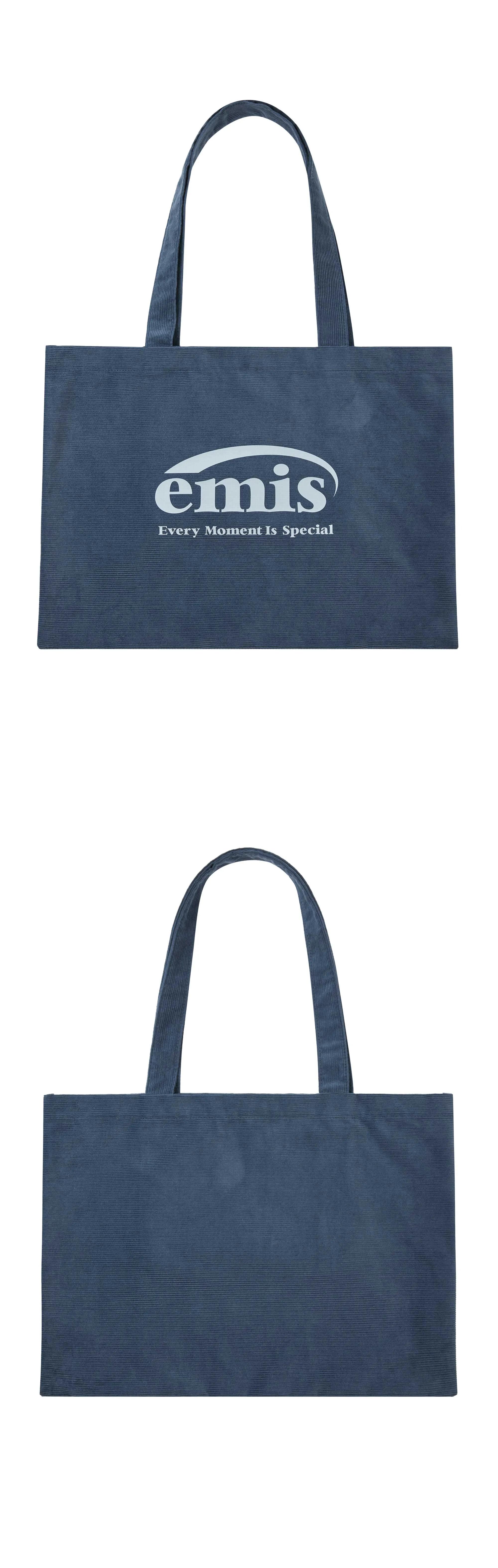 【EMIS】CORDUROY ECO BAG-BLUE CORDUROY ECO BAG-PINK - EMIS