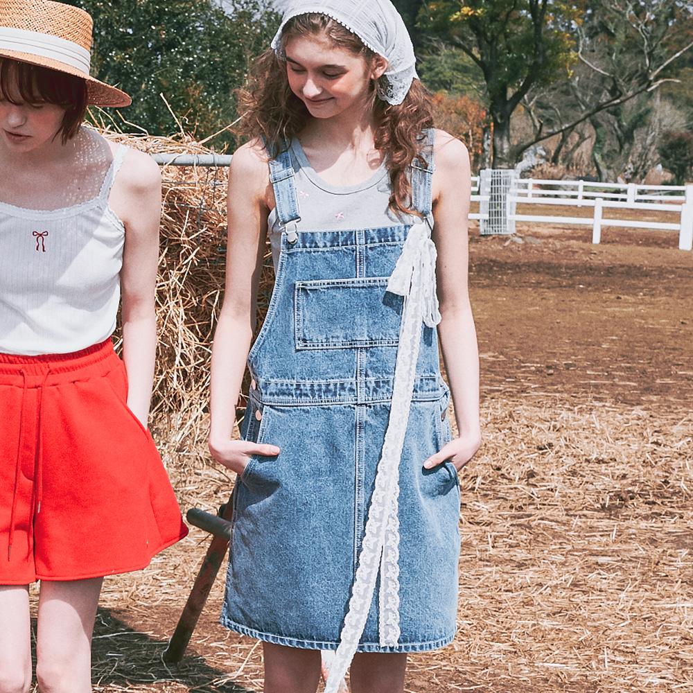 ★2024SS新作★RONRON★BACK HEART POCKET DENIM DRESS RONRON BACK HEART STITCH POCKET DENIM PANTS BLACK – SeoulSeoul