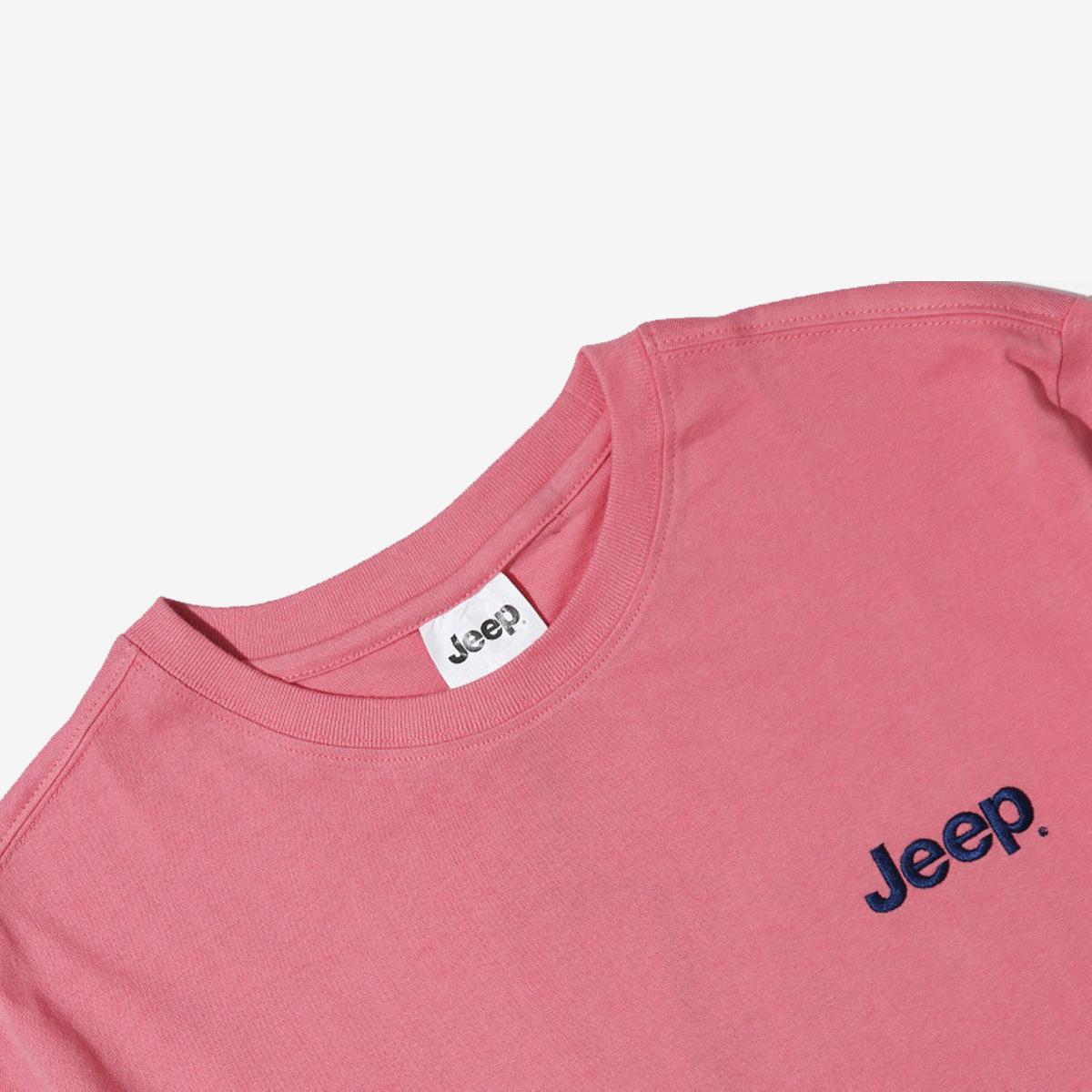 經典素色LOGO短袖上衣（粉紅色）