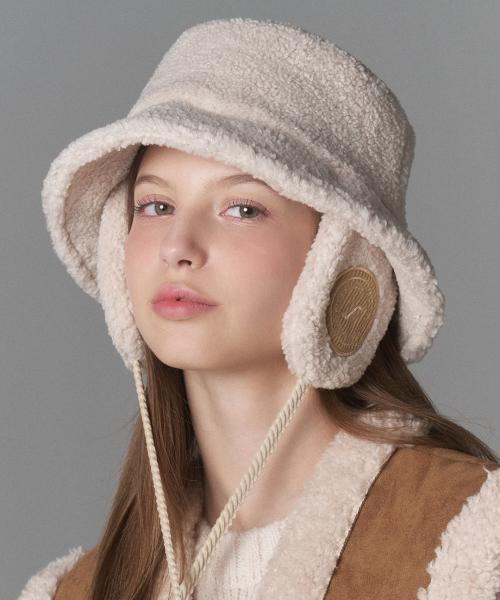 関税込★WHITE SANDS★UNISEX FLEECE EARMUFF BUCKET HAT SKADI ☆【WHITE SANDS】☆UNISEX FLEECE EARMUFF BUCKET HAT SKAD.I