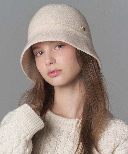 [WHITE SANDS]LAMBSWOOL RIBBON BONNET HAT GRASS★人気★韓国★ WHITE SANDS]LAMBSWOOL RIBBON BONNET HAT GRASS☆人気☆韓国