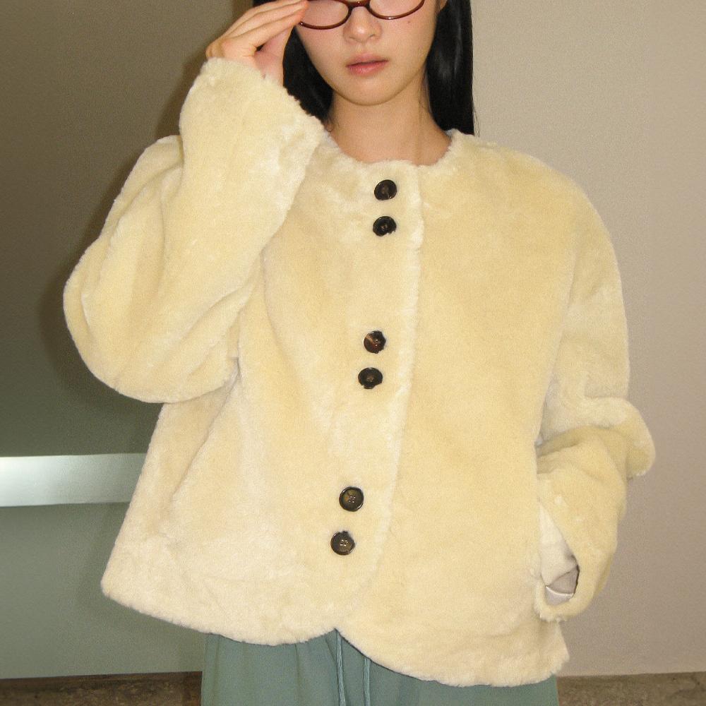 ★24-25FW新作★RONRON★SUEDE FUR MUSTANG JACKET IMAN Global Chic Reversible Faux Fur/Quilted Jacket