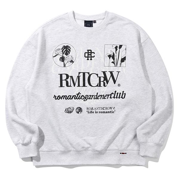 ★2022SS新作★ROMANTIC CROWN★OVERLAP SLOGAN SWEAT SHIRT ☆2022SS新作☆ROMANTIC CROWN☆OVERLAP SLOGAN SWEAT SHIRT