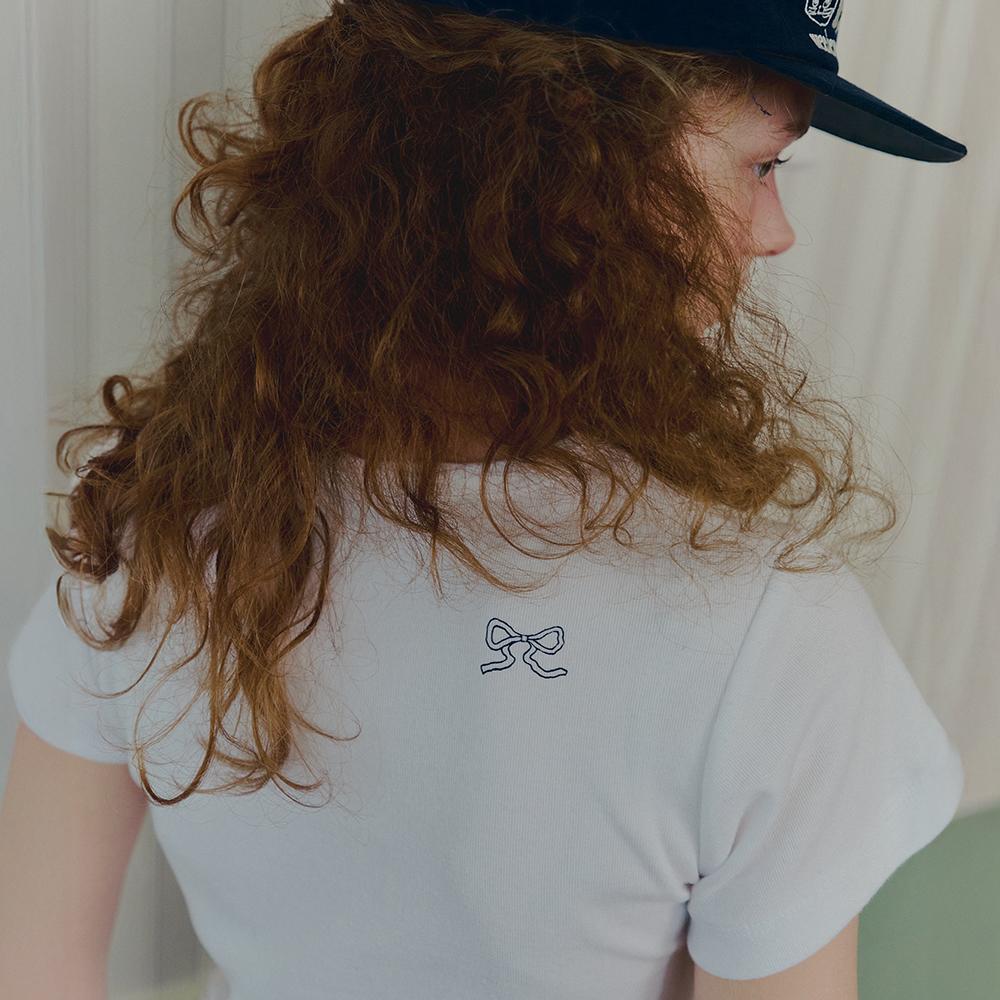 Tシャツ・カットソー RONRON [RRxNAON] DOODLE LETTERING SLIM CROP T SHIRT WHITE RONRON RONRON DOODLE LETTERING SLIM CROP T SHIRT (Creatrip)