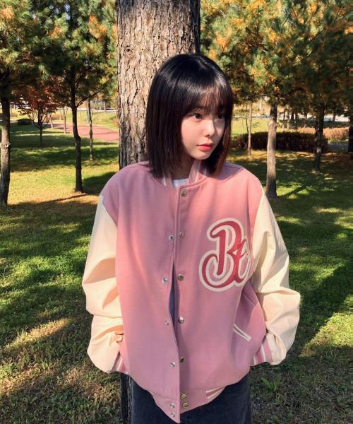 BORN CHAMPS Born Champs L&S heart logo varsity jacket (Creatrip)
