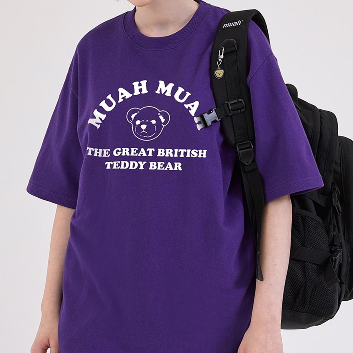 Áo phông cộc tay GB X MUAH Muatedy Line (tím đậm)