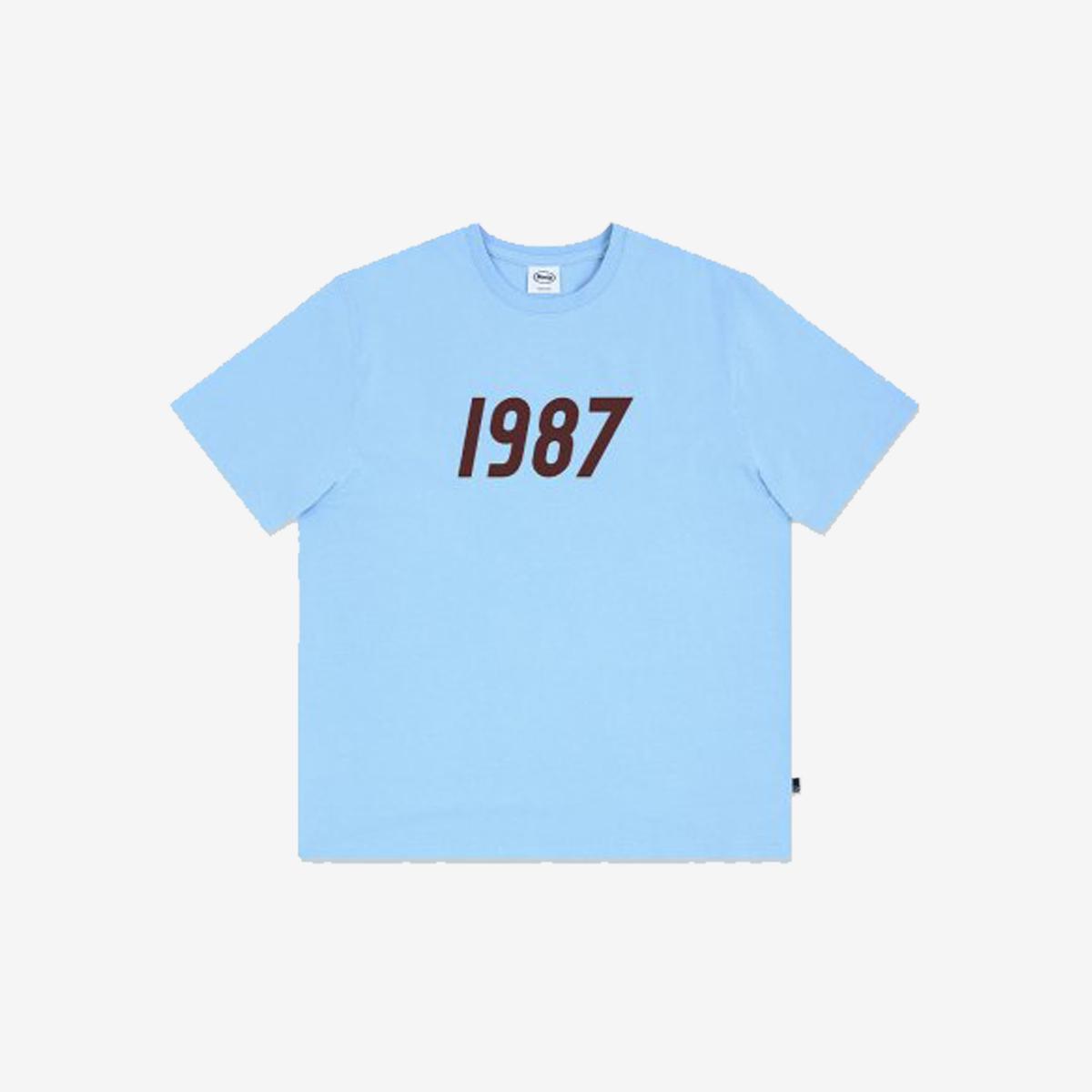1987 LOGO短袖上衣（淺霧藍）