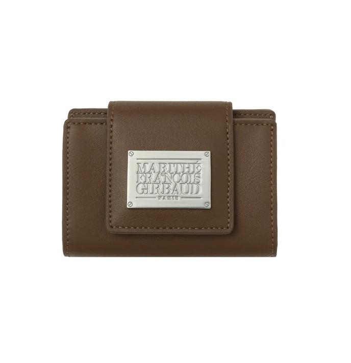 Marithe Francois Girbaud 經典標誌肩帶錢包棕色(Creatrip)