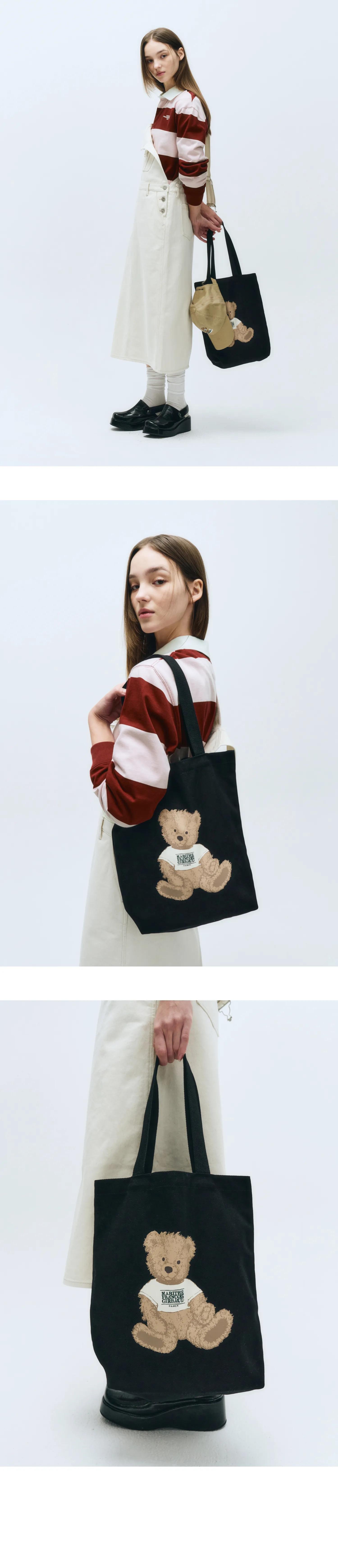 Marithe Francois Girbaud DOODLE BEAR ECO BAG 黑色(Creatrip)