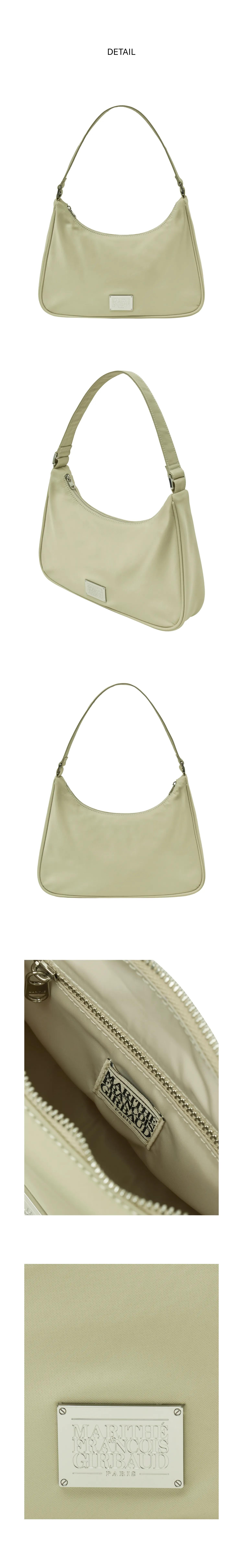 Marithe Francois Girbaud CLASSIC LOGO HOBO BAG beige + 마리