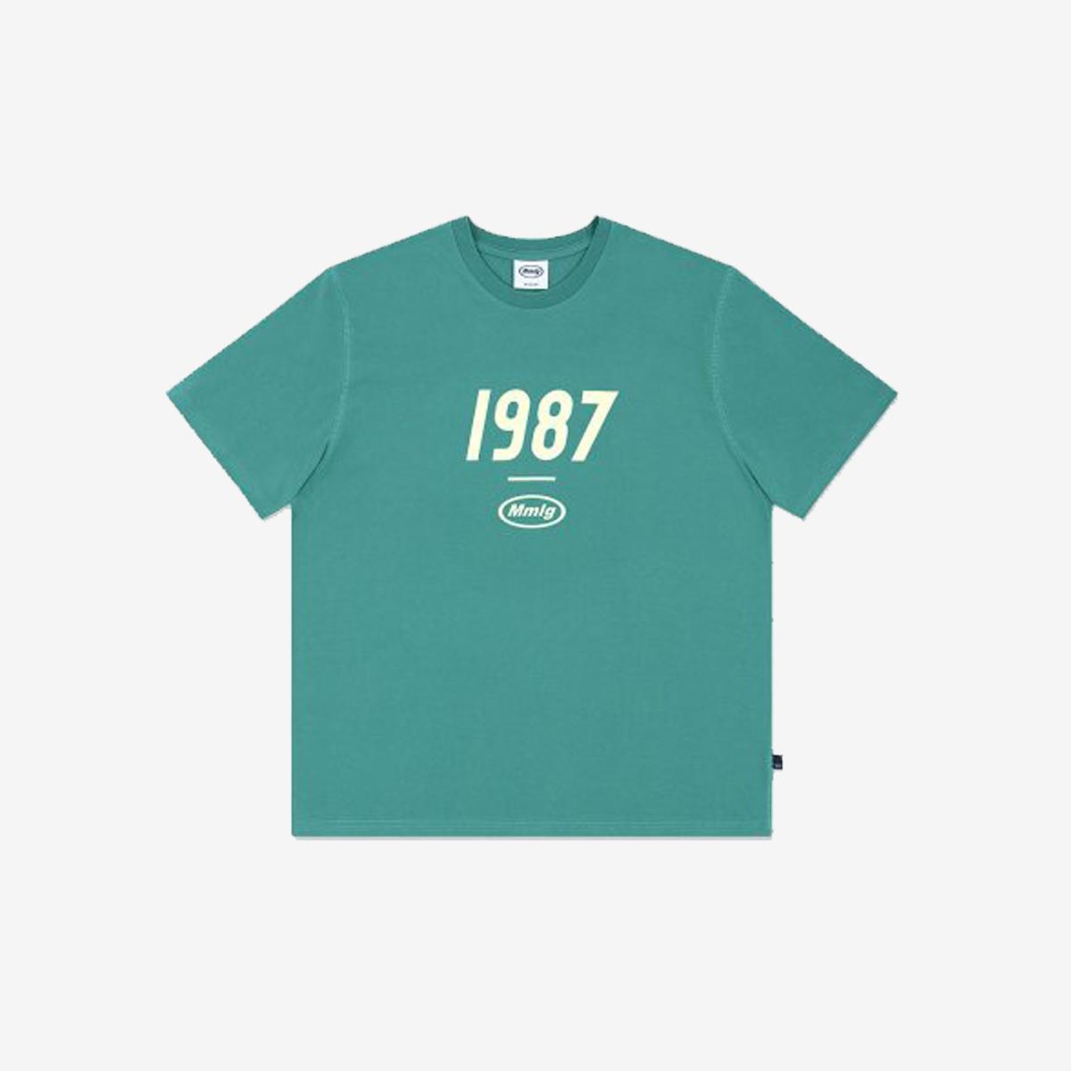 1987經典LOGO短袖上衣（蒼綠色）