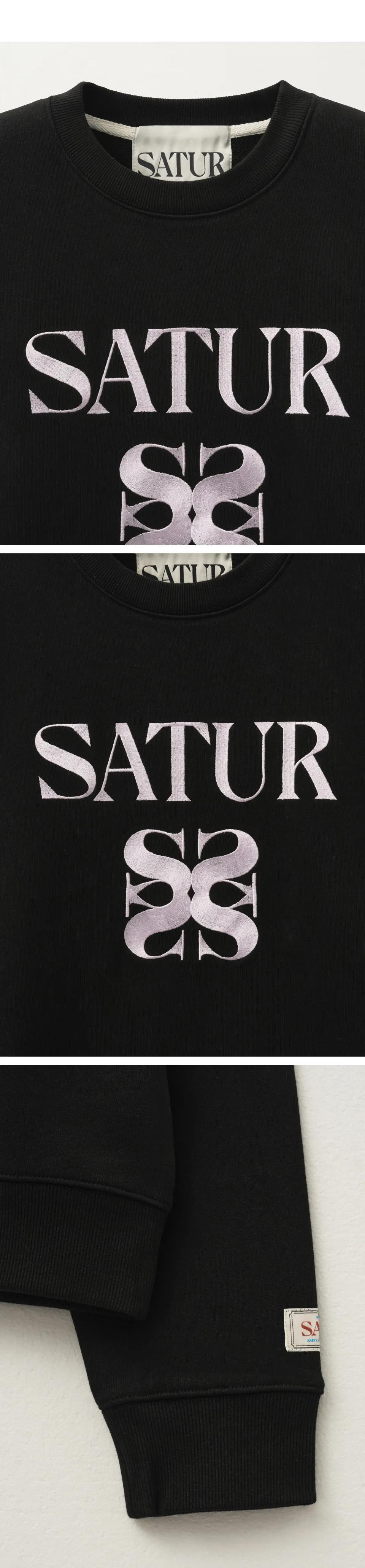SATUR】 CLASSIC LOGO SWEATSHIRT : BLACK PINK 【公式通販】
