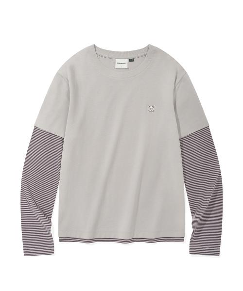 codegraphy☆ Layered Long Sleeve T-Shirt Codegraphy (Women) Layered long sleeve t-shirt_pale pink