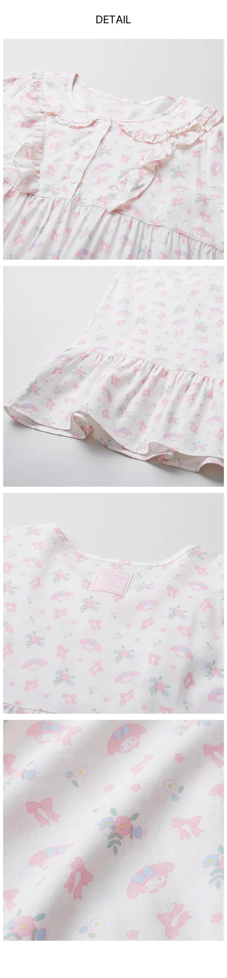 ★ SPAO★ Sanrio Characters One Piece Pajamas IVORY SPPPF26 Sanrio Characters Pajamas Set – In Kawaii Shop