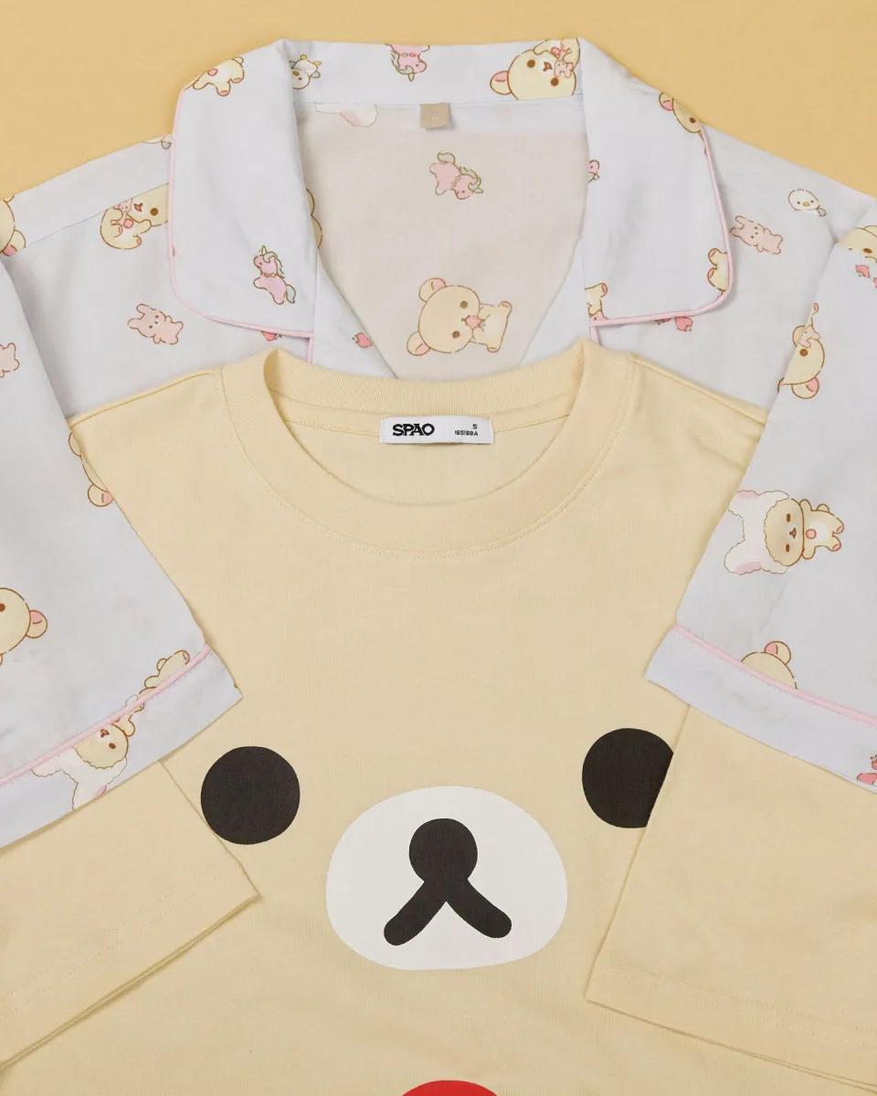 ★ SPAO★ Rilakkuma Kuma's Summer Short Sleeve Pajamas LIGH SPAO x Rilakkuma - Kuma's Summer Short Sleeve Pajamas – Harumio