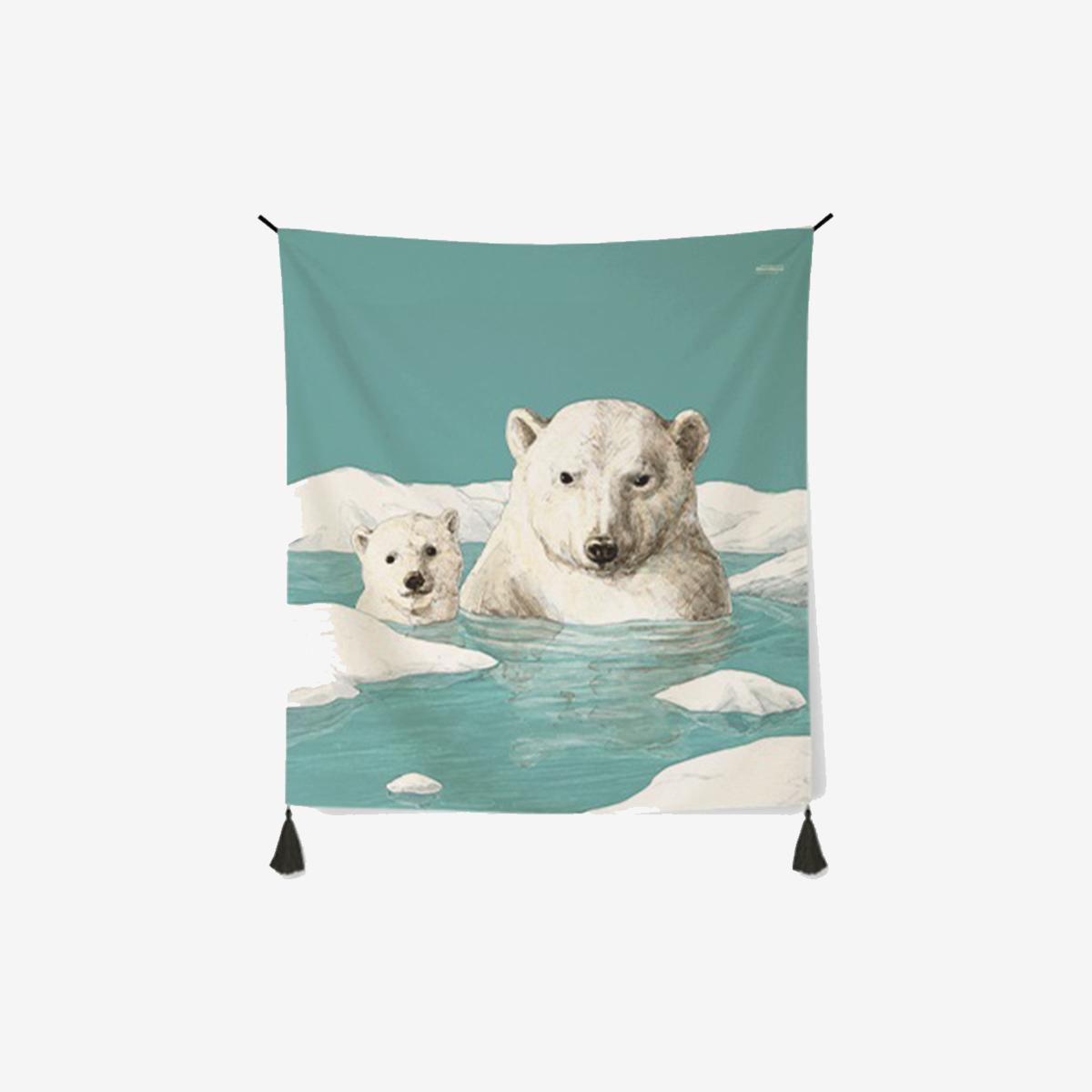 北極熊造型掛布