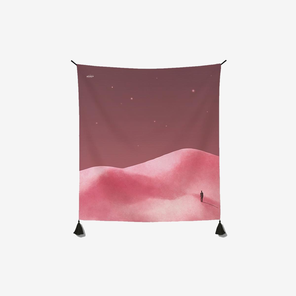 粉紅沙漠造型掛布