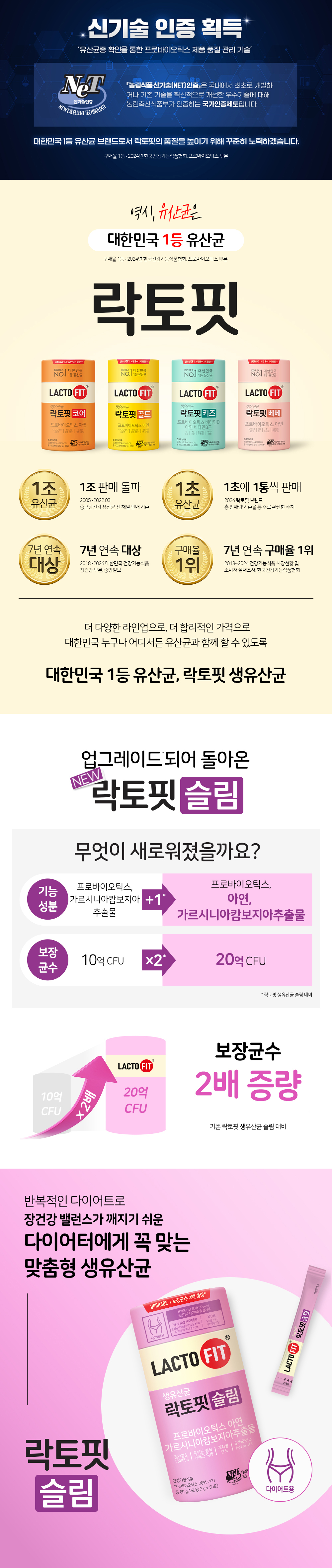 락토핏 슬림 30포 (15일분) 이미지