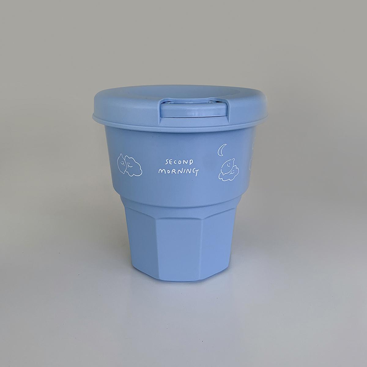 檸檬&雲朵造型保溫杯（藍色）
