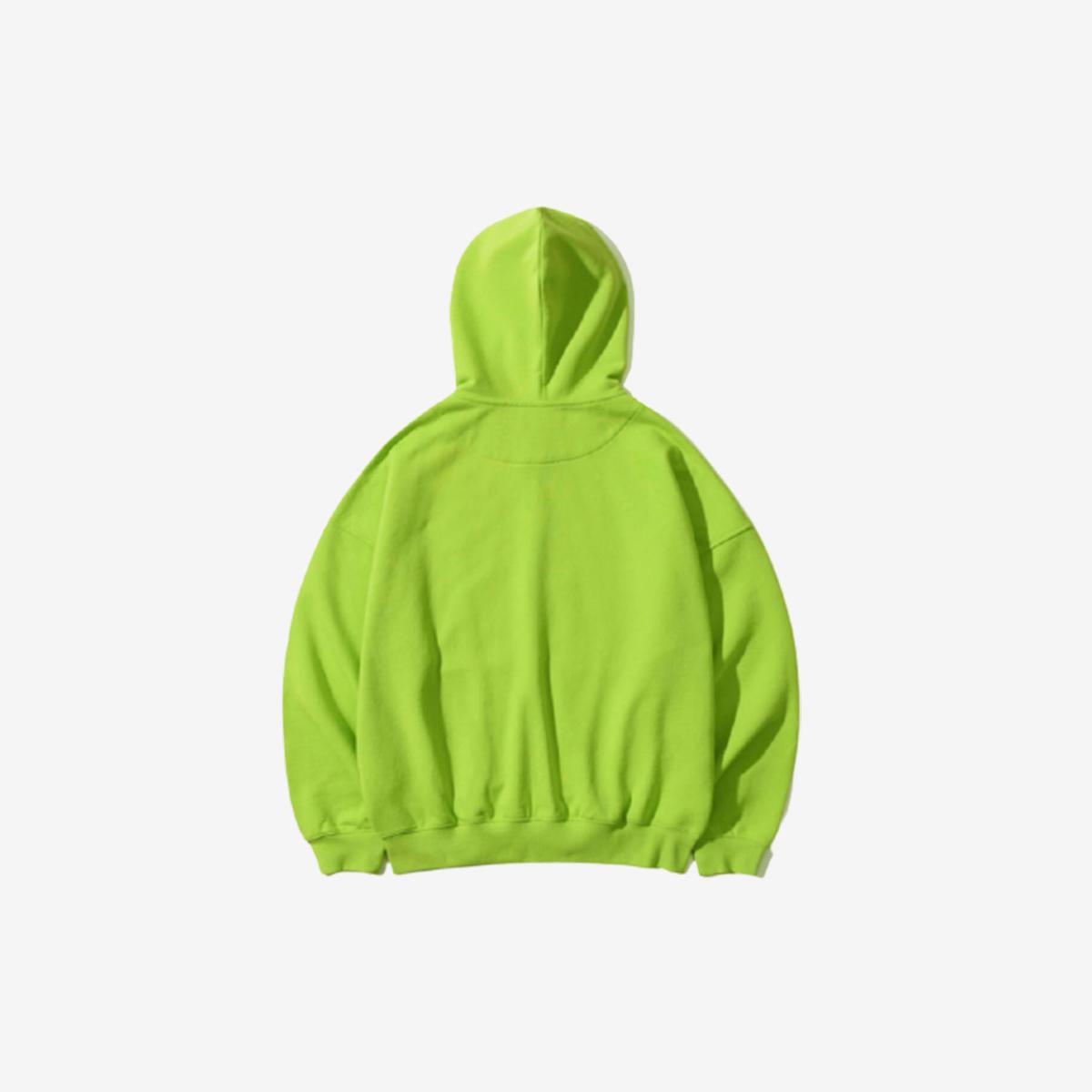 Áo hoodie kéo khóa logo OiOi (màu chanh)