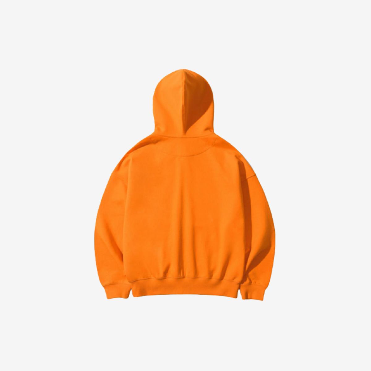 Áo hoodie kéo khóa logo OiOi (cam)